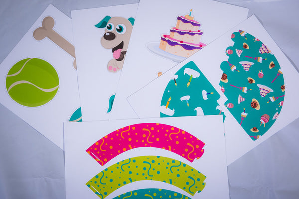 DIY Printklare Verjaardagspawty Set